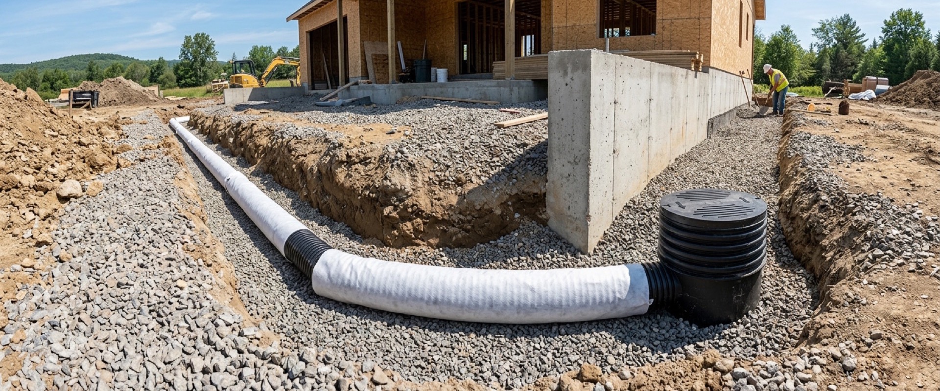 Дренаж участка своими руками: схема, глубина, уклон и какие трубы