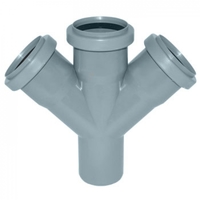 Крестовина канализационная Ду-50 из ПВХ (под углом 45°) FLEXTRON® Внутренняя канализация