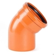 Полуотвод канализационный Ду-200 из полипропилена (под углом 45°)  FLEXTRON® Наружная канализация (оранжевая)