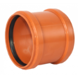 Муфта канализационная Ду-200 из полипропилена FLEXTRON® Наружная канализация (оранжевая)