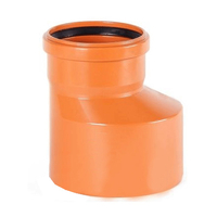 Муфта переходная Ду-160x110 из полипропилена FLEXTRON® Наружная канализация (оранжевая)